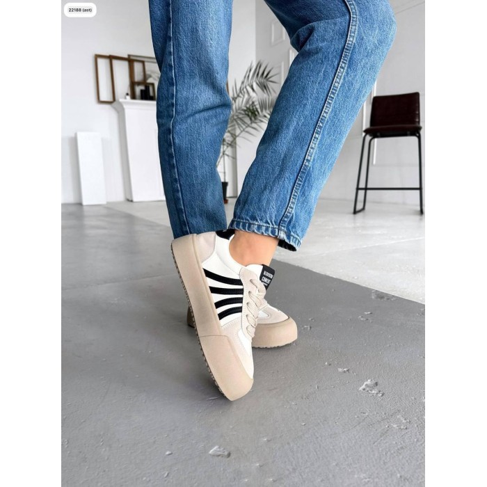 Кроссовки женские натуральная кожа/замша цвет: бежевый 38,40р