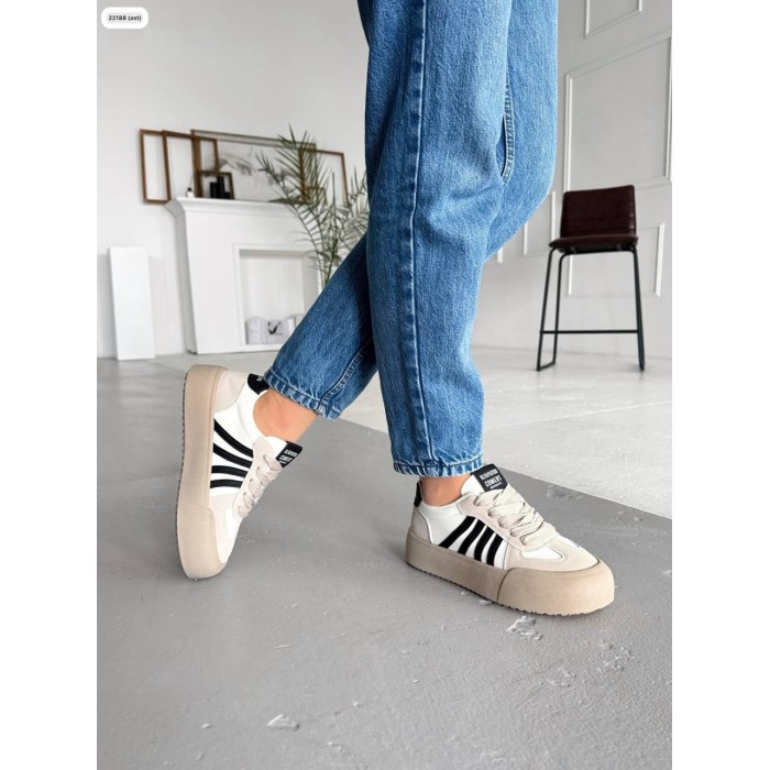 Кроссовки женские натуральная кожа/замша цвет: бежевый 38,40р