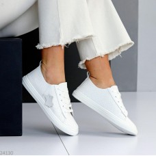 Кеди жіночі натуральна шкіра білі 36,37,38,39,40,41р