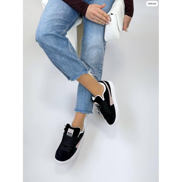 Кросівки жіночі чорні натуральна замша 38р