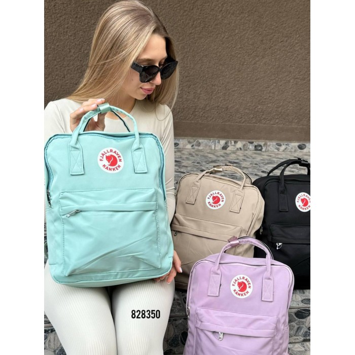 Рюкзак/трансформер жіночий щільний текстиль М'ятний, Ліловий, Чорний