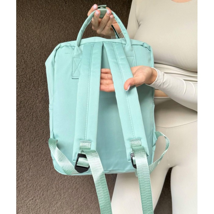 Рюкзак/трансформер жіночий щільний текстиль М'ятний, Ліловий, Чорний