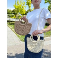 Сумка/корзинка плетеная на подкладке Беж; Айвори