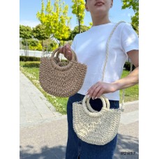 Сумка/кошик плетена на підкладці  Беж, Айворі
