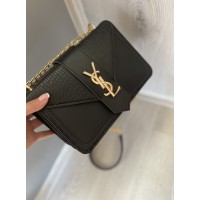 Сумка женская Лоран экокожа с тёмной фурнитурой Чёрная комбинированная