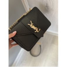 Сумка женская Лоран экокожа с тёмной фурнитурой Чёрная комбинированная