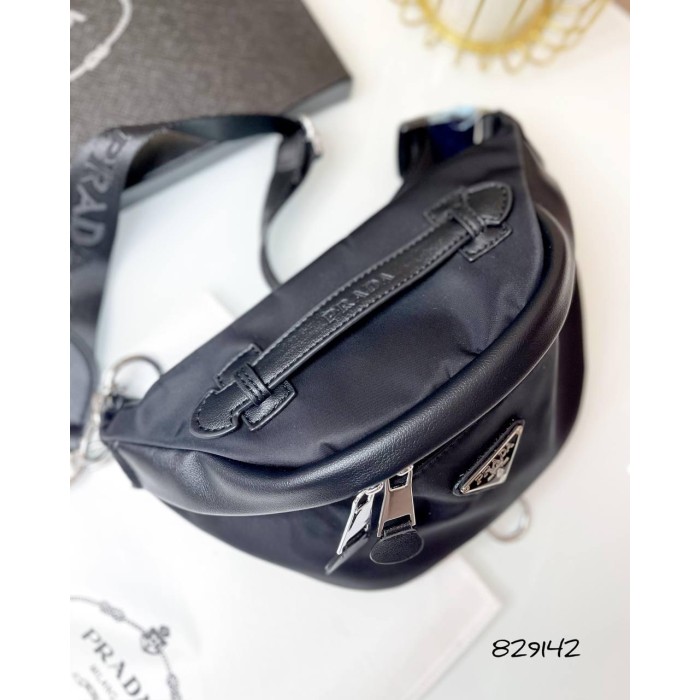 Сумка Унісекс/кросбоді натуральної шкіри/щільна тканина Чорна