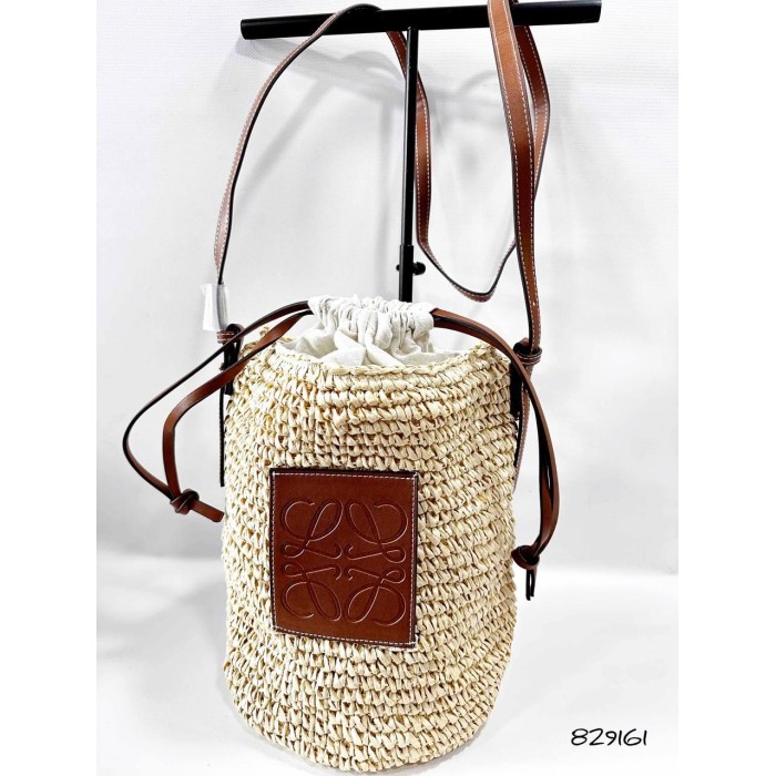 Сумка/кошик мішечок на підкладці плетена Беж