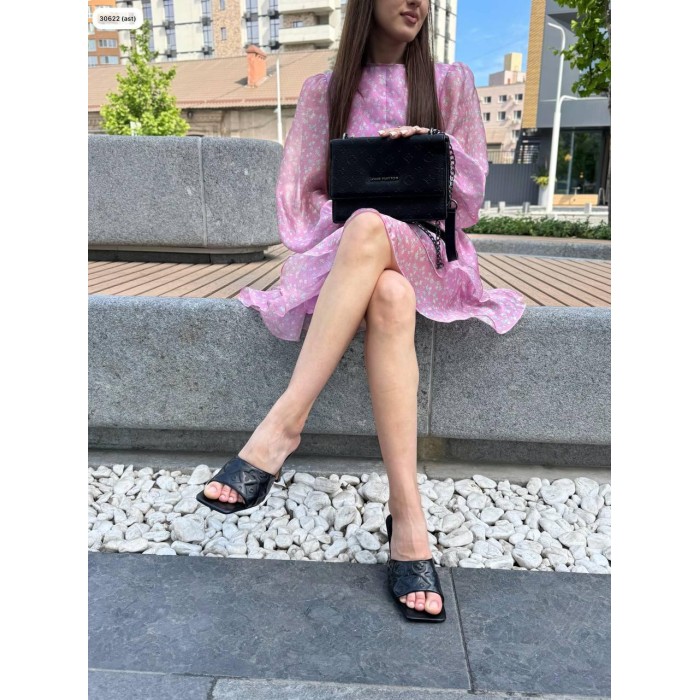 Сабо жіночі екошкіра колір чорний на 36,37р.