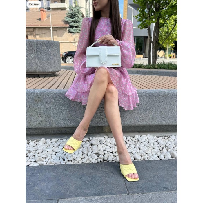 Сабо жіночі екошкіра колір жовтий на 35,36,37р.