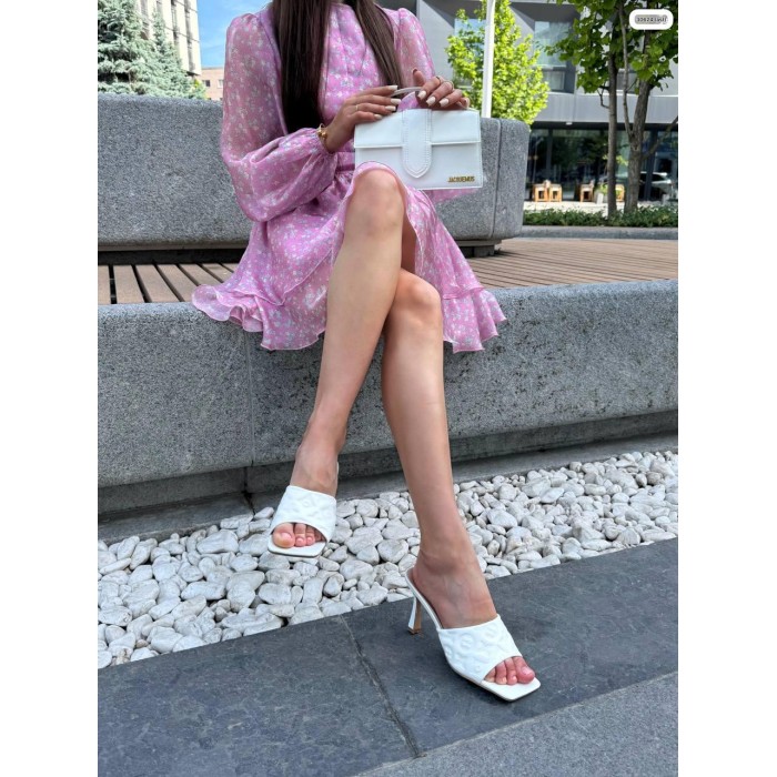 Сабо жіночі екошкіра колір білий на 36,37,38р.