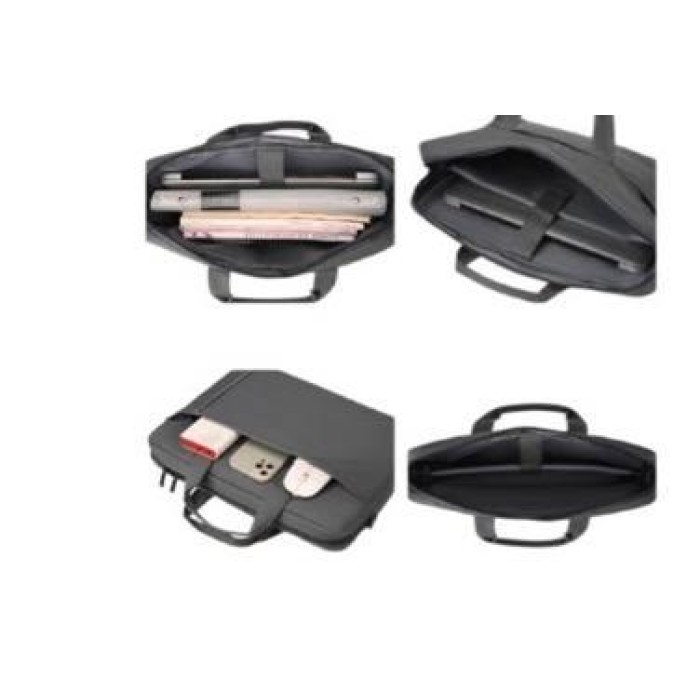 Сумка для документів та ноута змійка текстиль нейлон Чорна