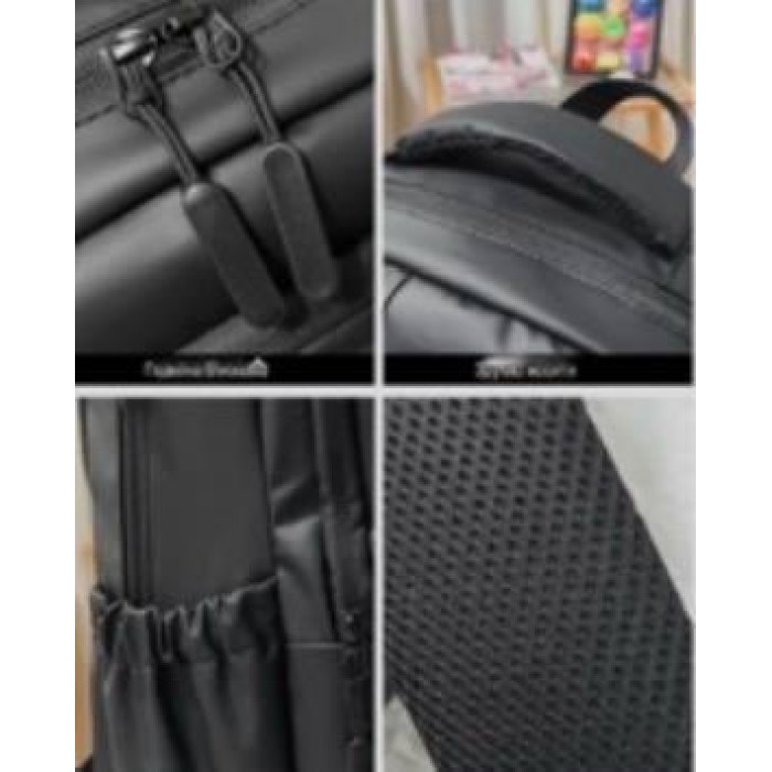 Сумка для документів та ноута змійка текстиль нейлон Чорна