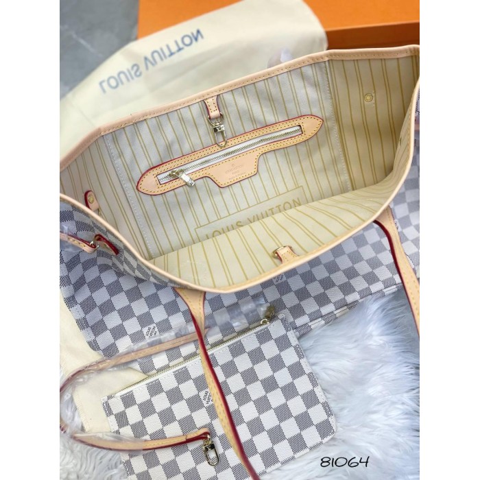 Сумка жіноча з клатчем комбінована шкіра /канва Клітинка (світла, темна)