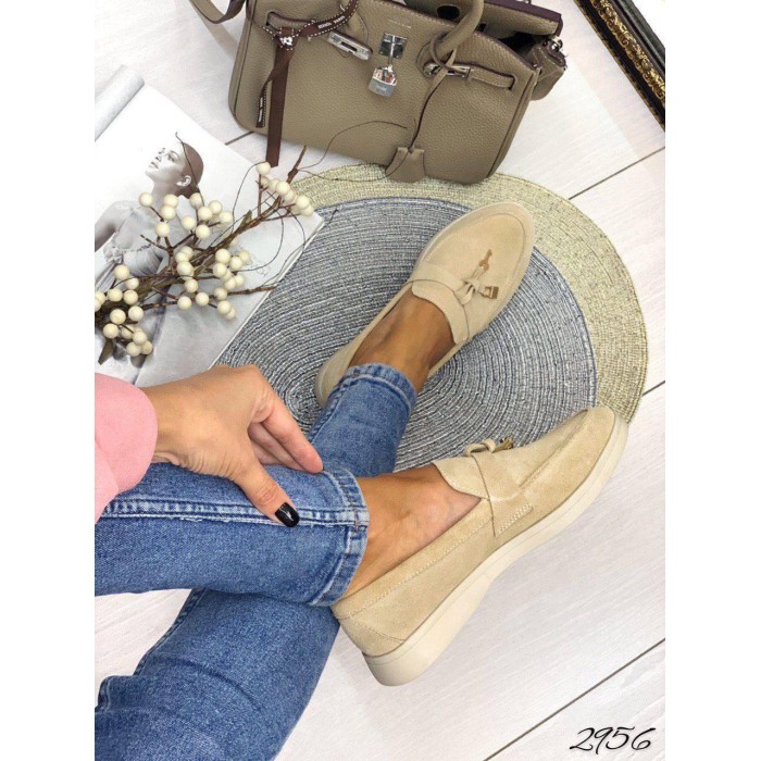 Туфлі/Лофери жіночі натуральна замша пісочні 35,37р