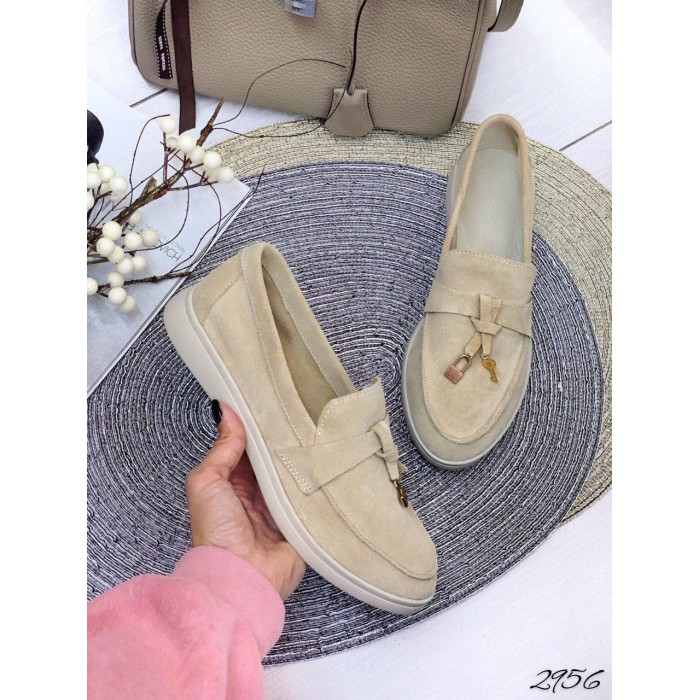 Туфлі/Лофери жіночі натуральна замша пісочні 35,37р