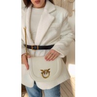 Сумка женская 3 отделения натуральная кожа Чёрная, Айвори Айвори