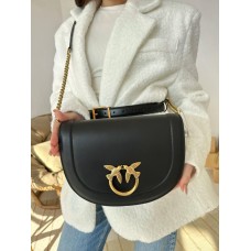 Сумка жіноча 3 відділення натуральної шкіри Чорна, Айворі