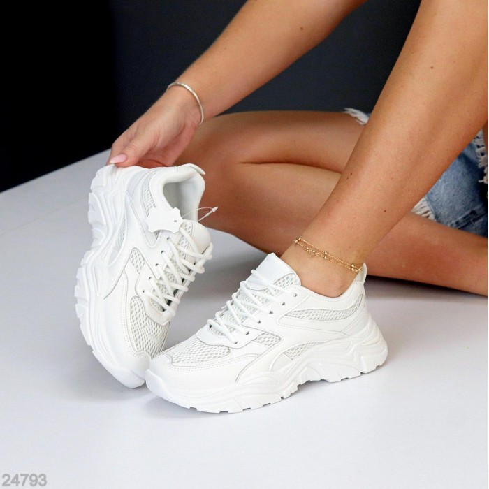 Кросівки жіночі натуральна шкіра з сіткою білі 36,37,38,39,40,41р