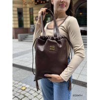 Сумка жіноча мішечок натуральна шкіра Шоколад