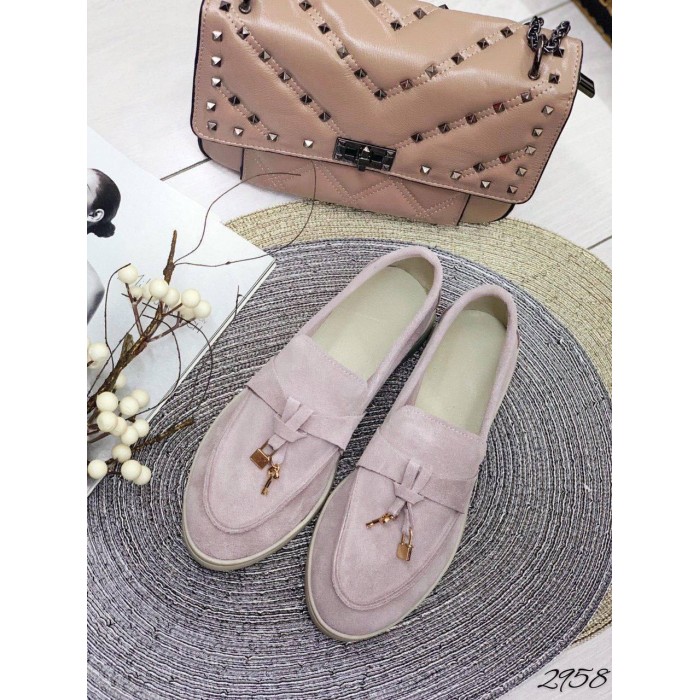 Туфлі/Лофери жіночі натуральна замша лілові 40р