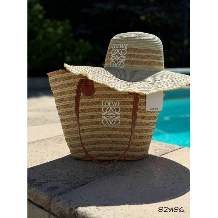 Сумка жіноча + Капелюх люкс плетіння комбіноване колір: Бежевий