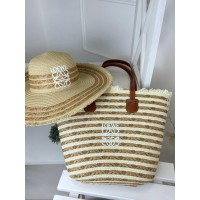 Сумка жіноча + Капелюх люкс плетіння комбіноване колір: Бежевий