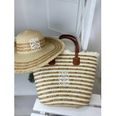 Сумка жіноча + Капелюх люкс плетіння комбіноване колір: Бежевий