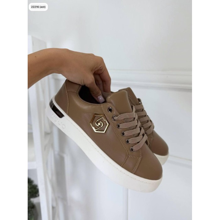 Кеди жіночі карамель натуральна шкіра на 35.5,37,38р