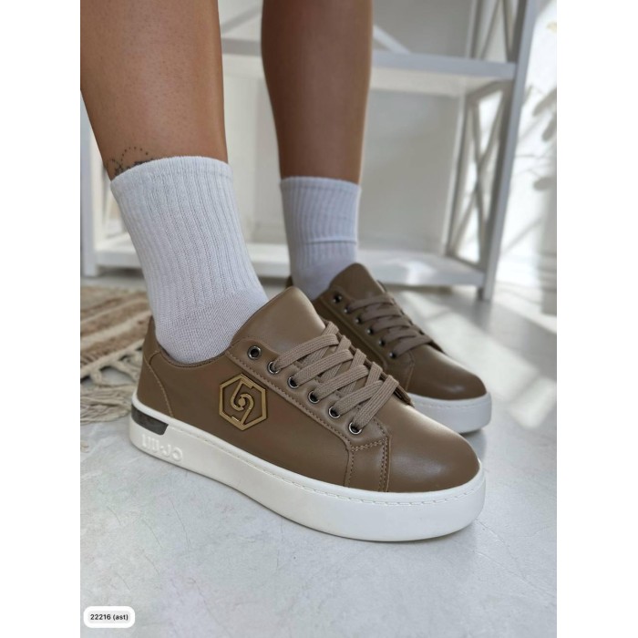 Кеди жіночі карамель натуральна шкіра на 35.5,37,38р