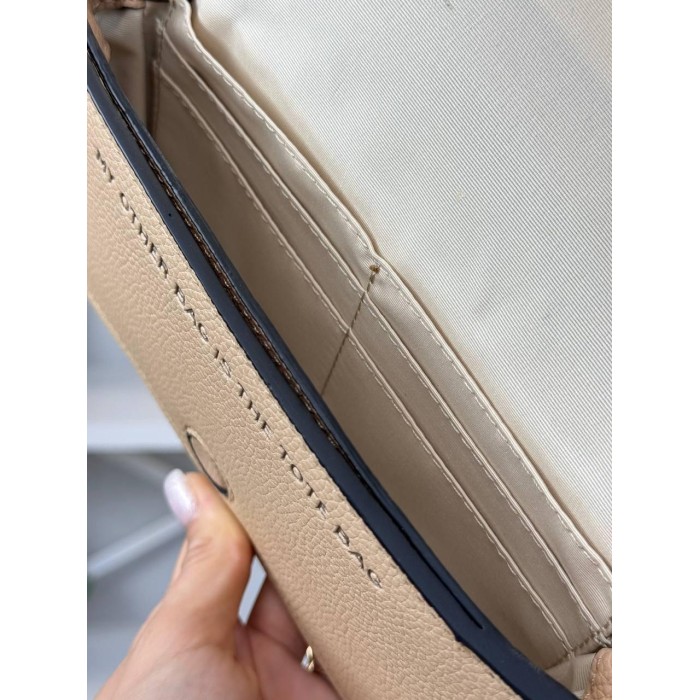 Сумка жіноча 2 відділення  з натуральної шкіри Чорна,Беж