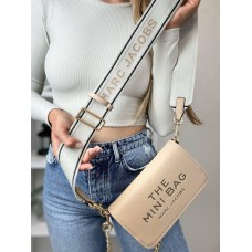 Сумка жіноча 2 відділення  з натуральної шкіри Чорна,Беж Бежевий