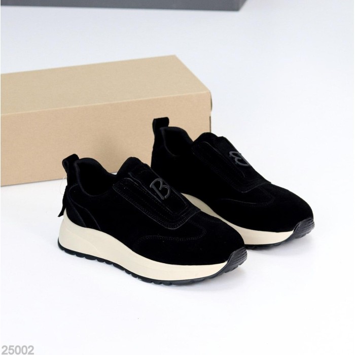 Кросівки жіночі натуральна замша колір-чорний 36,37,38,39,40,41р