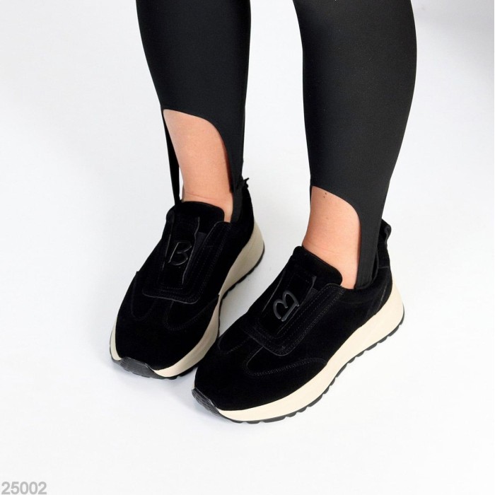 Кросівки жіночі натуральна замша колір-чорний 36,37,38,39,40,41р