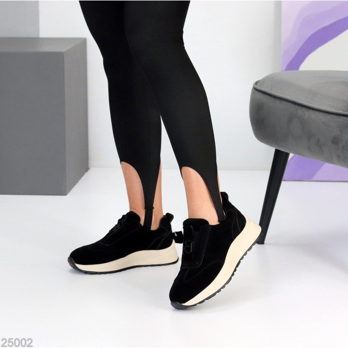 Кросівки жіночі натуральна замша колір-чорний 36,37,38,39,40,41р