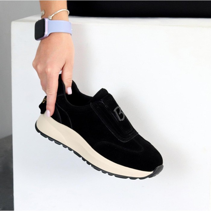 Кросівки жіночі натуральна замша колір-чорний 36,37,38,39,40,41р