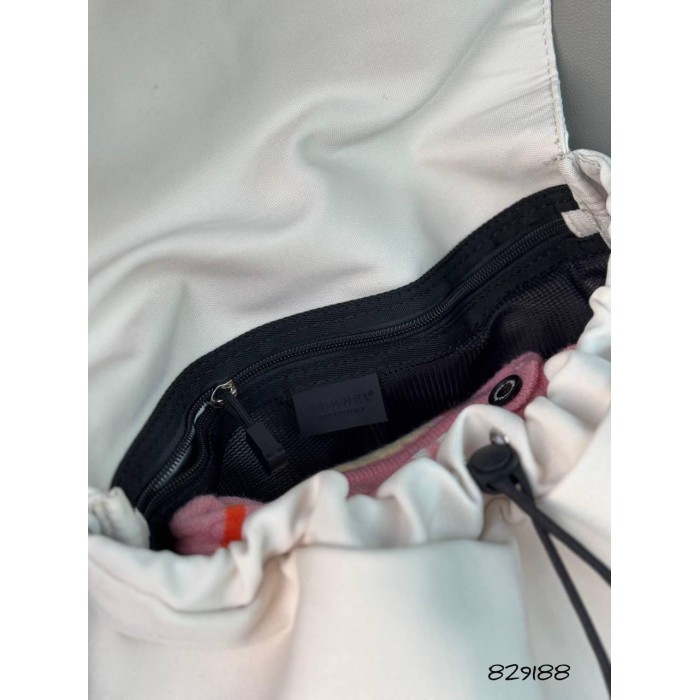 Сумка /кросбоді мішечок  джинс  чорно/ біла