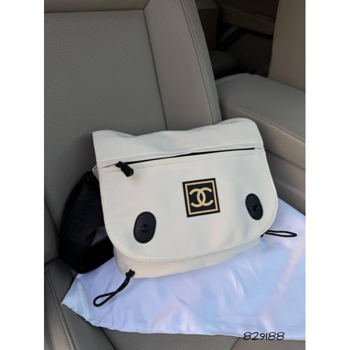 Сумка /кросбоді мішечок  джинс  чорно/ біла