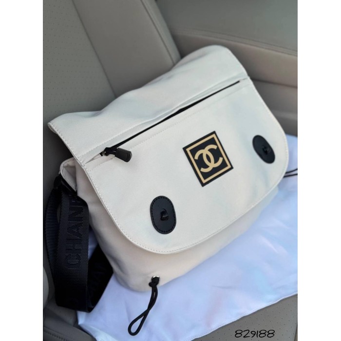 Сумка /кросбоді мішечок  джинс  чорно/ біла