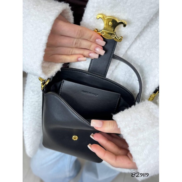 Сумка/валізка жіноча з натуральної шкіри Чорна