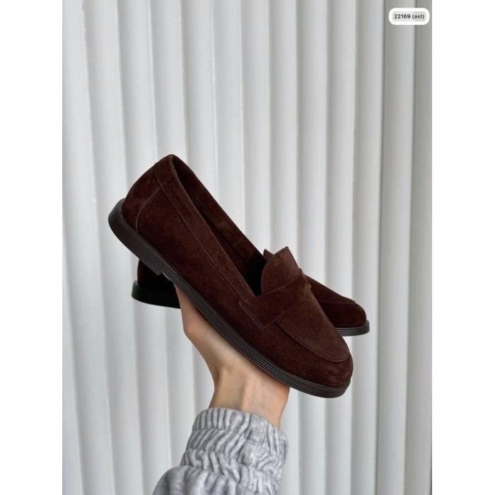 Туфлі/Лофери жіночі колір:шоколад натуральна замша 36,38р