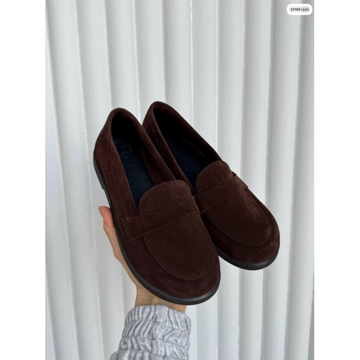 Туфлі/Лофери жіночі колір:шоколад натуральна замша 36,38р