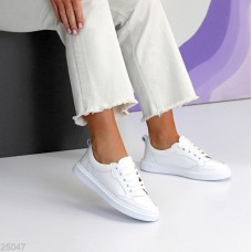 Кеди жіночі натуральна шкіра білі 36,37,38,40р