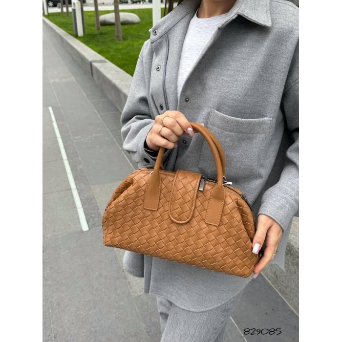 Сумка жіноча Polina Ботте га натуральна шкіра Капучино, Кемел