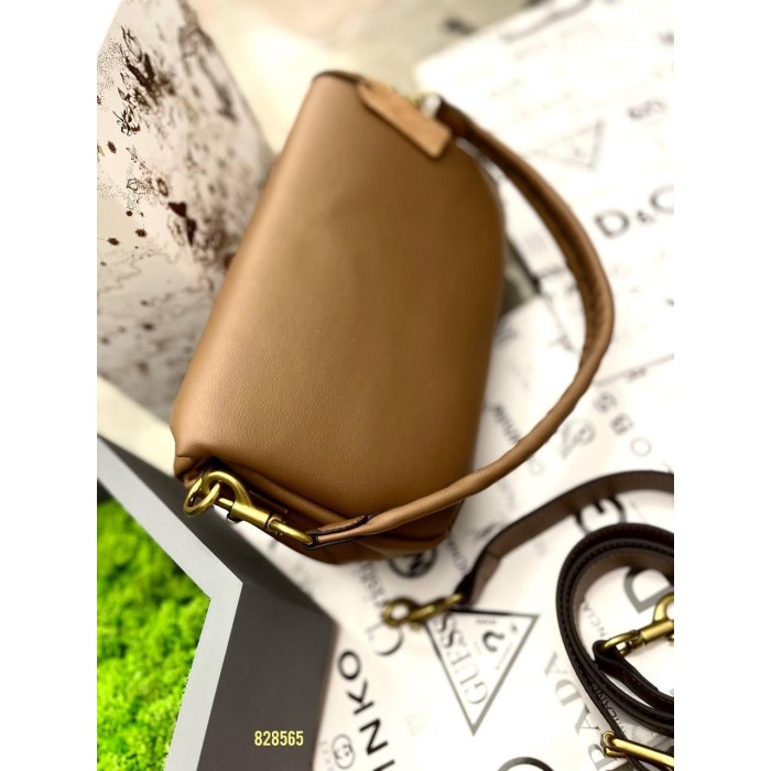 Сумка жіноча 2 відділення натуральної шкіри Молочний шоколад