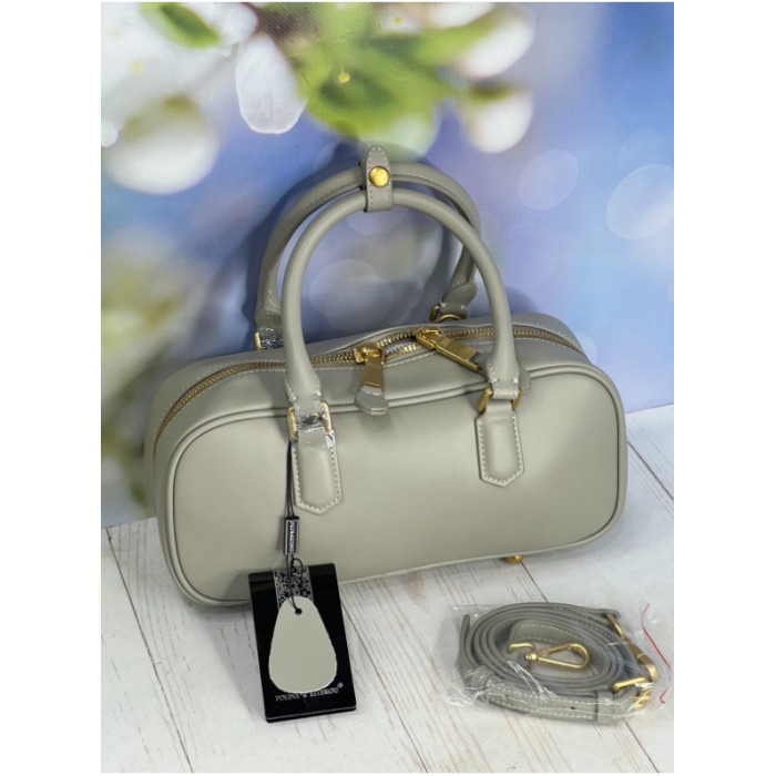 Сумка жіноча натуральна шкіра Чорна, Сіра Сірий