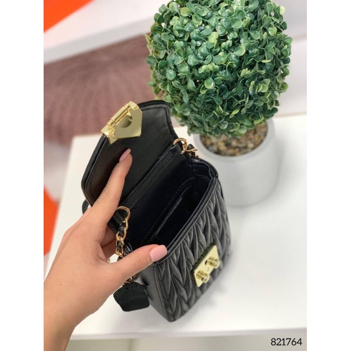 Сумка жіноча з натуральної люкс шкіри Чорна,Беж