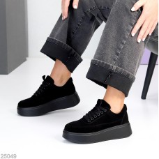 Кросівки жіночі натуральна замша чорні 38,39,40,41р