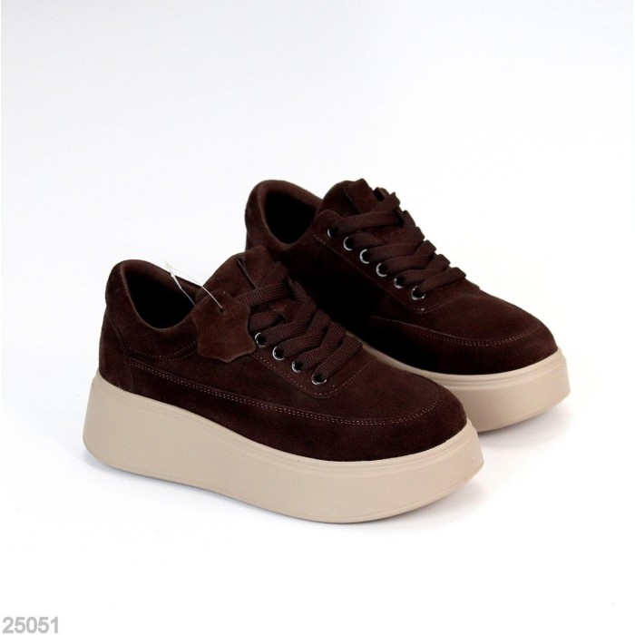 Кросівки жіночі натуральна-замша шоколад 36,38,39,40,41р