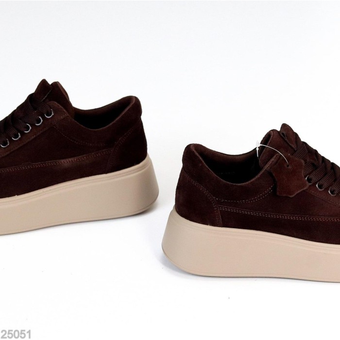 Кросівки жіночі натуральна-замша шоколад 36,38,39,40,41р